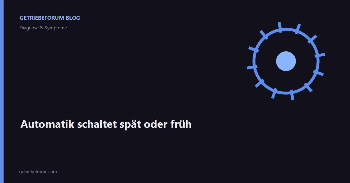 Automatik schaltet spät oder früh