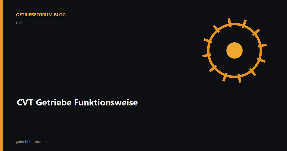 CVT Getriebe Funktionsweise