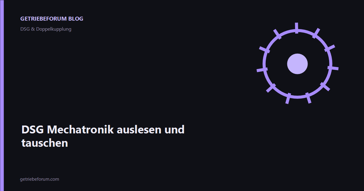 DSG Mechatronik auslesen und tauschen