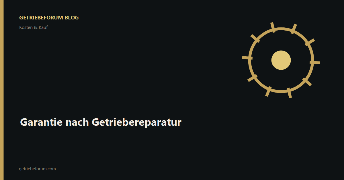 Garantie nach Getriebereparatur