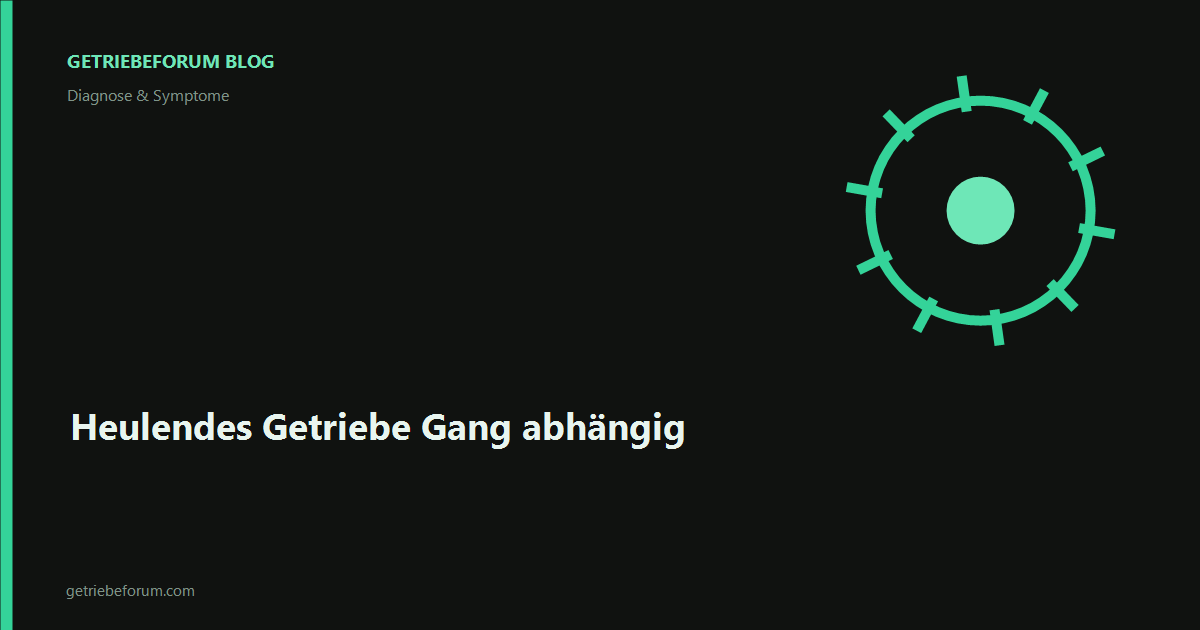 Heulendes Getriebe Gang abhängig