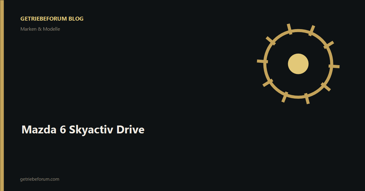 Mazda 6 Skyactiv Drive
