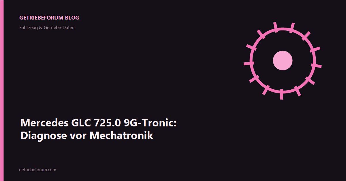 Mercedes GLC 725.0 9G-Tronic: Diagnose vor Mechatronik
