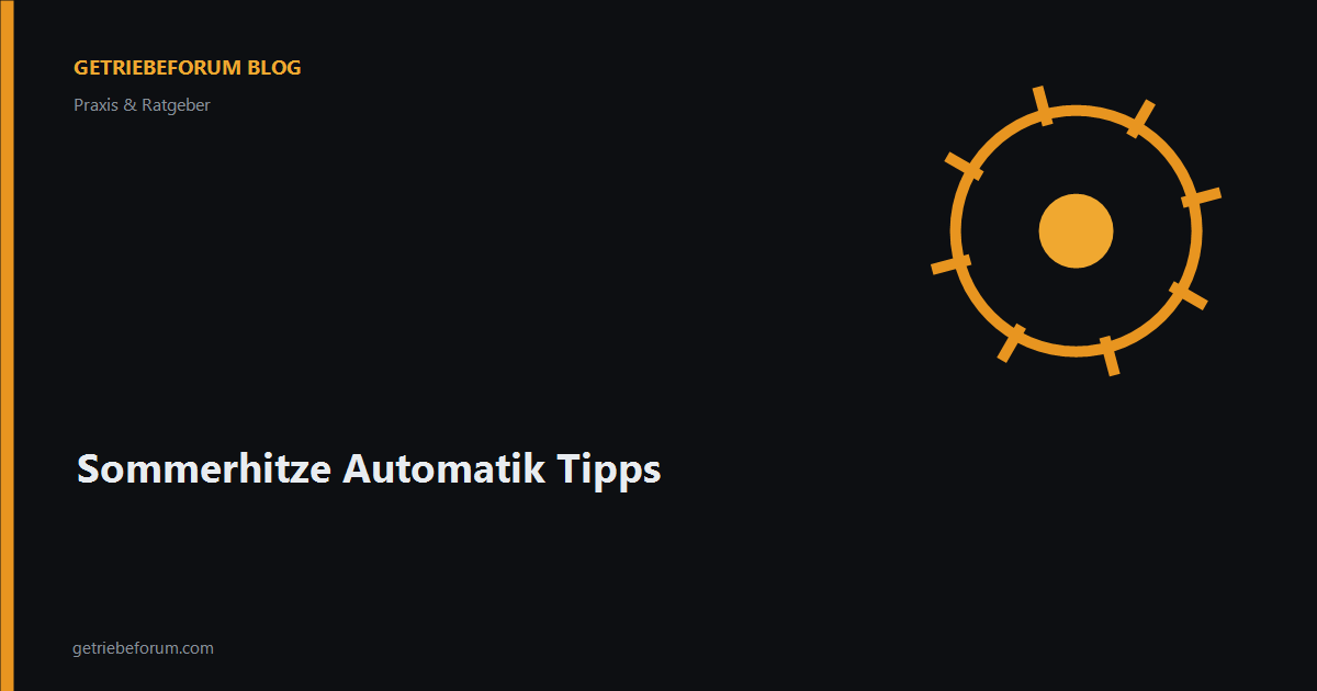 Sommerhitze Automatik Tipps