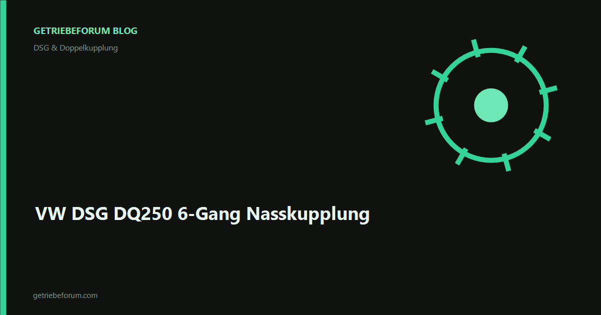 VW DSG DQ250 6-Gang Nasskupplung