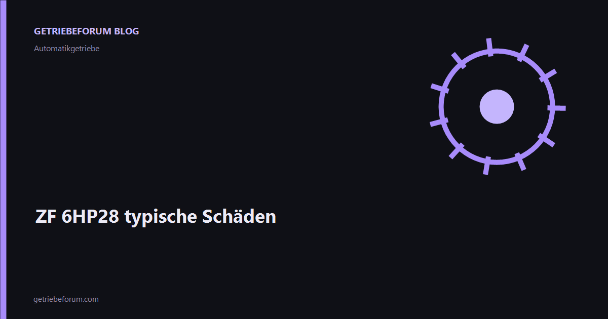 ZF 6HP28 typische Schäden